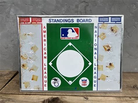 Vintage Mlb Baseball Magnetic Standings Board