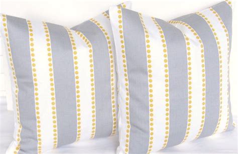 Grey Yellow Pillows Decorative Throw Pillow Covers Decorative Throw