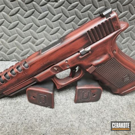 Glock 41 Handgun In A Distressed Cerakote Finish By James Verdier