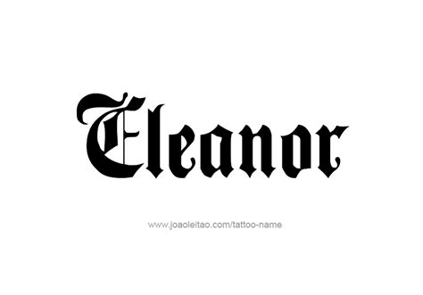Eleanor Name Tattoo Designs