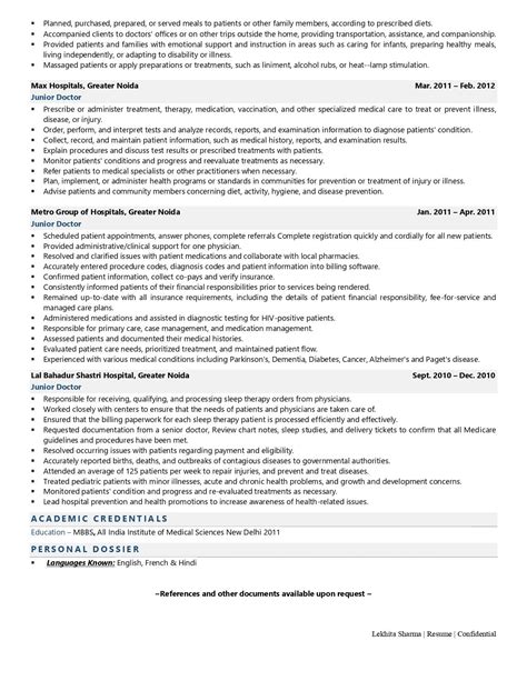 Doctor Resume Examples And Template With Job Winning Tips