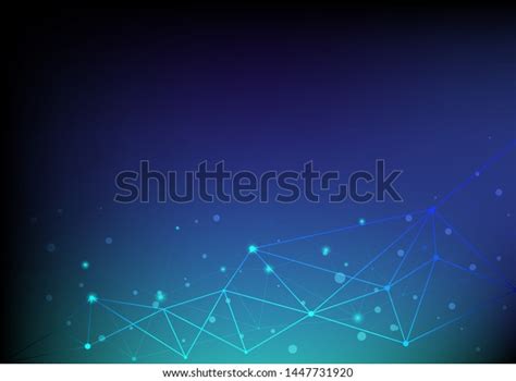 Abstract Polygonal Background Connected Dots Linesconcept Stock Vector
