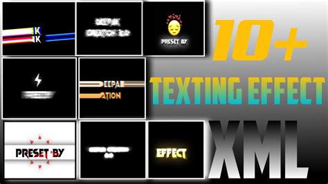Top 10 Texting Effect Alight Motion Texting Animations Preset Alight