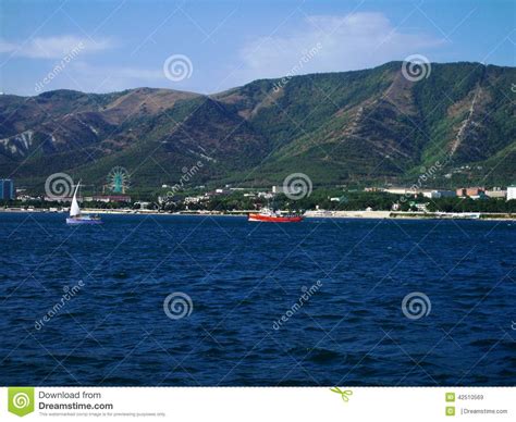 The Black Sea The City Of Gelendzhik Russia Stock Image Image Of