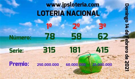 Loteria Nacional Del Domingo 14 De Febrero De 2021 Comprobar Loteria