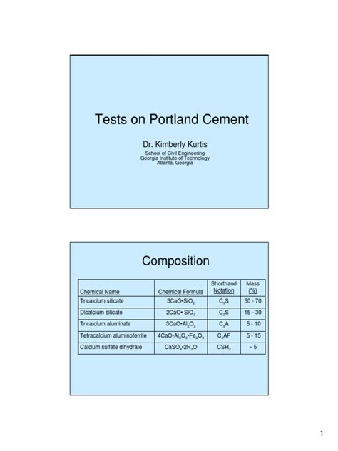 Tests On Portland Cement | PDF | Oxide | Cement