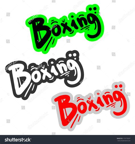 Boxing Graffiti Stock Vector Illustration 119179297 Shutterstock