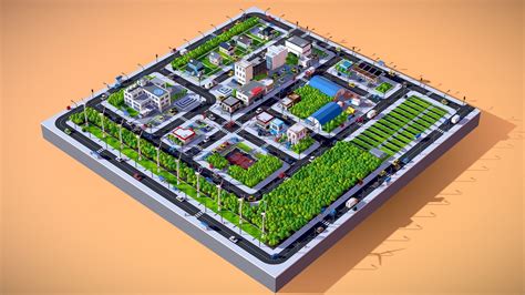 Low Poly City By Alexander Kovalev Low Poly Augmented Reality Isometric
