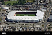 aerial view of Blackpool Football Club's Bloomfield Road stadium, UK ...