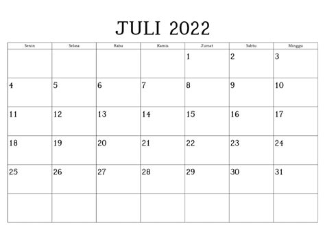 Druckbare Frei Juli 2022 Kalender Zum Ausdrucken