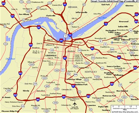 Louisville Ky Tourism Map