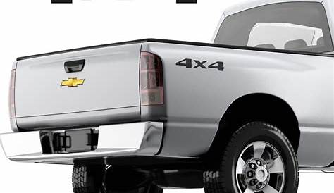 For (2Pcs)4x4 vinyl decal pickup trucks universal sticker chevrolet