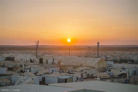 A Syrian Refugee Camp In Zaatari Photo Unhcrj Kohler Syrian Refugee Camps Refugee Camp