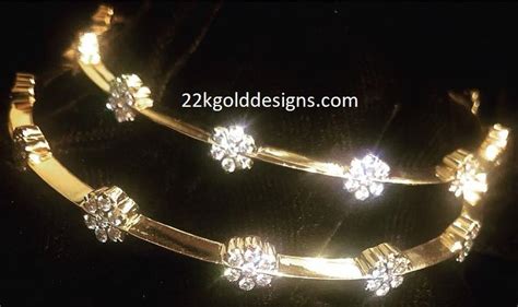 Flower Diamond Bangles | Gold diamond jewelry, Diamond bangle, Diamond