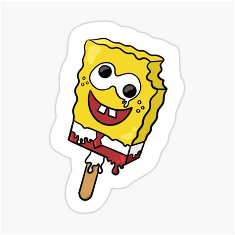 Spongebob Popsicle Sticker For Sale By Andream28 Redbubble