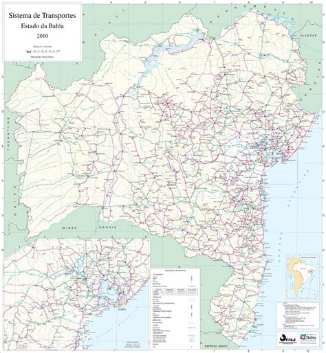 Mapa Rodoviário Do Estado Da Bahia Doc Press™