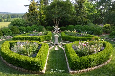 Parterre Rose Garden With Armillary Sphere A Planters Design Rome Ga