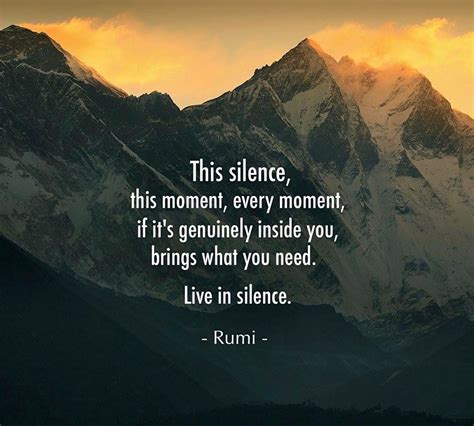 Live In Silence Rumi Rumi Love Quotes Silence Quotes Sufi Quotes