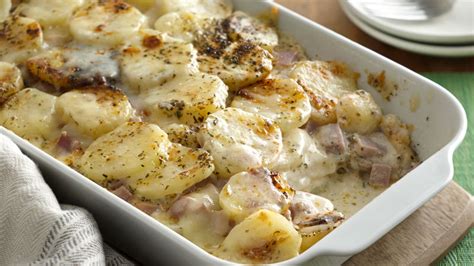 Potatoes Au Gratin With Caramelized Onions And Ham Recipe