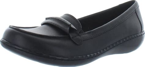 Clarks Ashland Lily Womens Leather Slip On Loafers Shopstyle