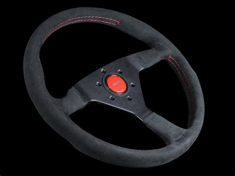 Momo Monte Carlo Steering Wheel 350mm Black Alcantara Suede Wred