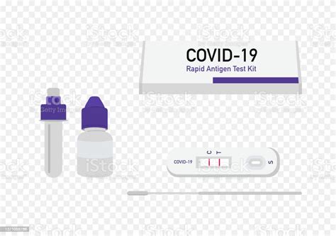 Set Of Covid 19 Rapid Antigen Test Kit Vector Set Isolated On White