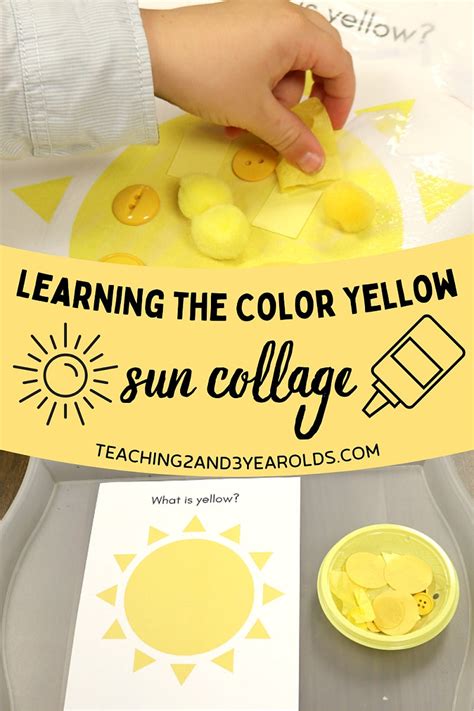 Learning The Color Yellow With A Fun Collage Activity