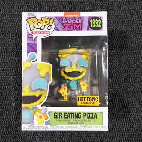 Jual Funko Pop Nickelodeon Invader Zim Gir Eating Pizza 1332 Hot Topic Exclusive Shopee