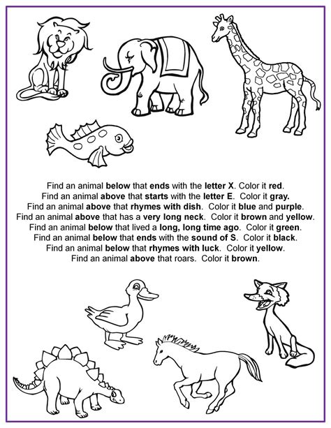 Follow Directions Worksheet For Kids