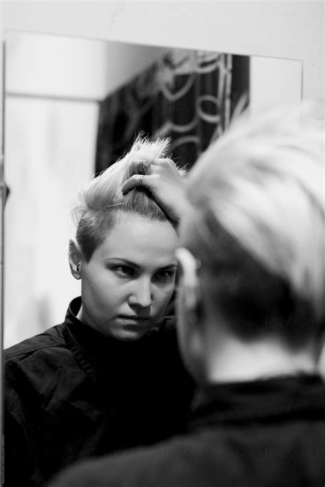 Lesbian Woman With Mirror By Alexey Kuzma