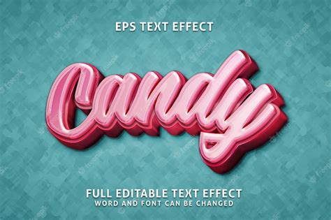 Premium Vector Candy 3d Text Effect Premium Vectors