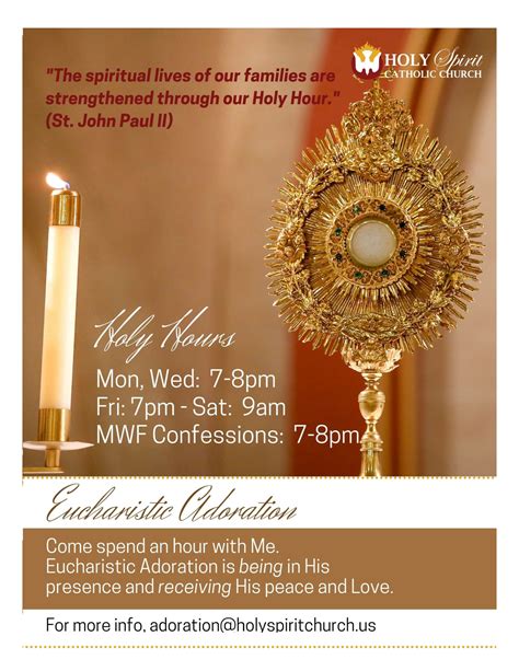 Adoration Flyer Holy Spirit Parish