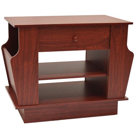 Companion Storage Side End Table With Magazine Rack Large