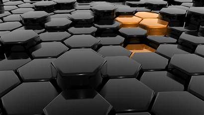 3d Gold Hexagons Glossy Background Cgi Abstract