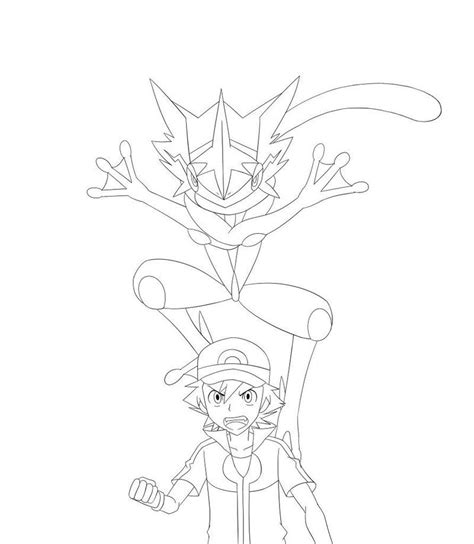 Ash And Ash Greninja By Mahyohan Coloriage Pour Les Enfants