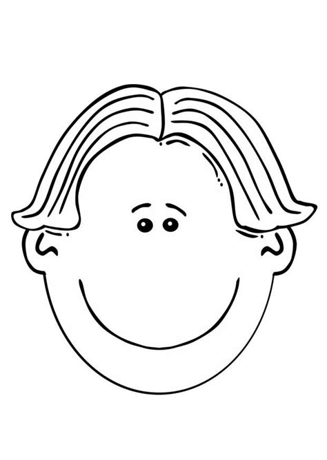 Coloring Page Boys Face Img 17071