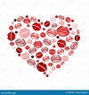 Heart of kisses stock vector. Image of kiss, heart, valentine - 22865093