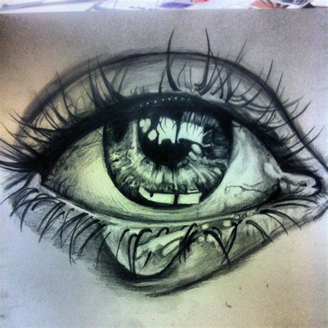 Pencil Drawing Of Eyes Crying Images And Pictures Becuo Eye Art