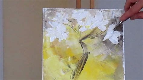 Tanja Bell How To Paint White Blossom Tutorial Palette Knife Painting
