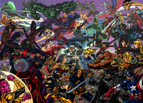 26 Marvel Vs Dc Heroes Wallpaper Hd On Wallpapersafari