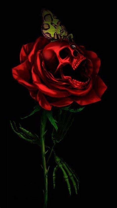 Skull And Flowers Wallpapers Wallpaper Cave