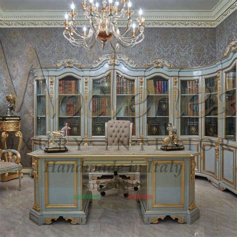 Classic Made In Italy Luxury Baroque Style Writing Desks Office