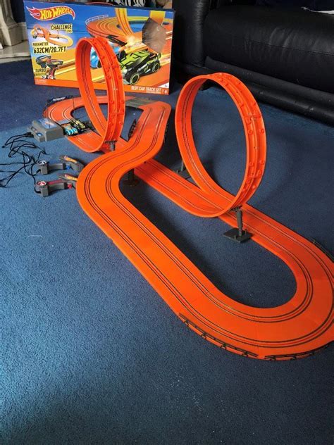 Electric Car Track Set Slot Racing Hot Wheels Super Speed Side By Side