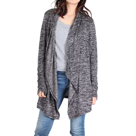 Dusty Gray Marbled Cardigan Cardigan Open Front Cardigan Sweater