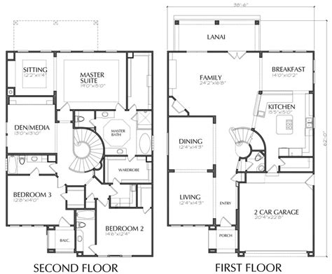 Custom 2 Story Houses New Two Story Home Plans Housing Development D