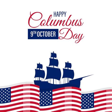 Premium Vector Vector Illustration Of Happy Columbus Day Banner