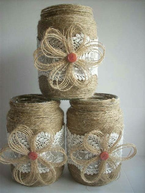 Twine Wrapped Jars ️ Crafts Hobbies And Such