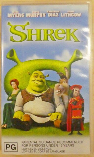 Shrek Movie Video Vhs Tape 2001 Original Pal Vintage Extended Ending