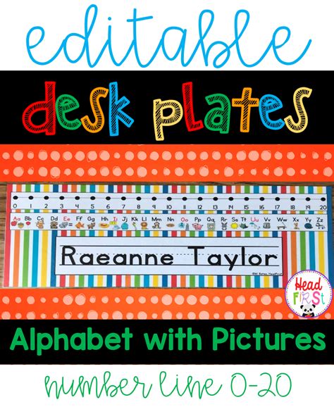Editable Desk Name Plates Only 1 ★ ★ Perfect For Kindergarten Or First