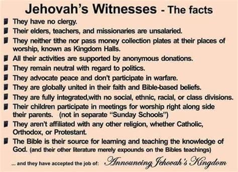 Jehovahs Witnesses The Facts Jehovahs Witnesses Beliefs Jehovah